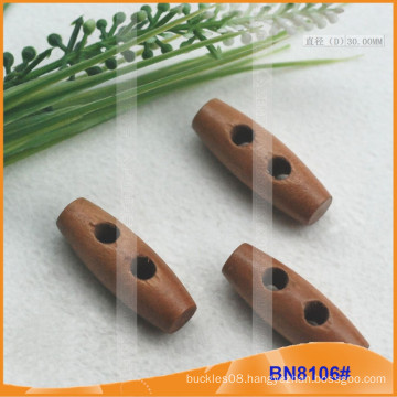 Fashion Natural Wooden Horn Toggle Button for Garments BN8106
